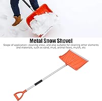Vista 5 de Pala de nieve de metal, mango en forma de D, pala de nieve ensamblable desmontable para arena