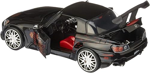 Miniatura 2 de Jada Toys Fast & Furious 1:24 Johnny's Honda S2000 - Auto fundido a presión, juguetes para niños y adultos, color negro