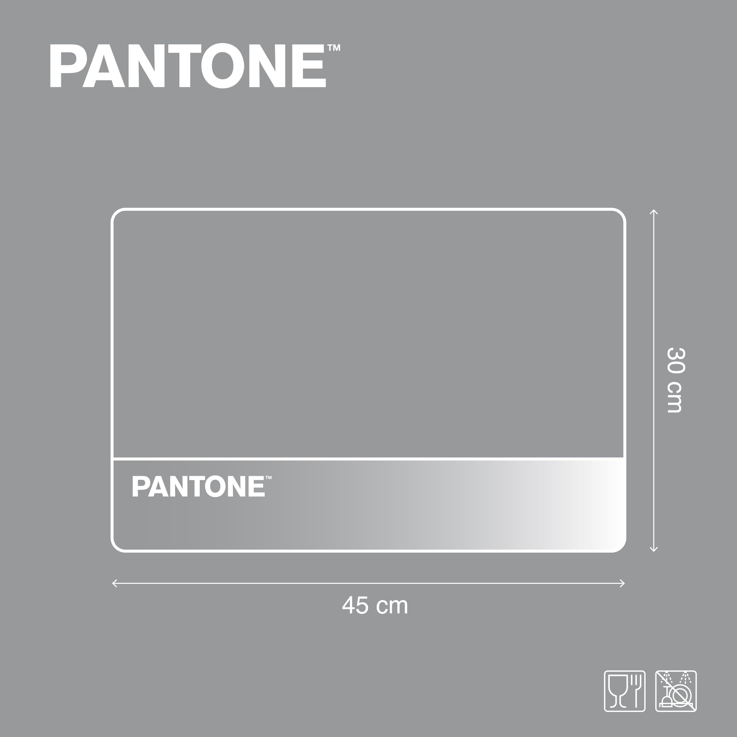 PANTONE™ Prostokątna wodoodporna plastikowa podkładka śniadaniowa, mały obrus odporny na plamy 45 x 30 antypoślizgowy, ręcznie zmywalne amerykańskie podkładki śniadaniowe, akcesoria kuchenne