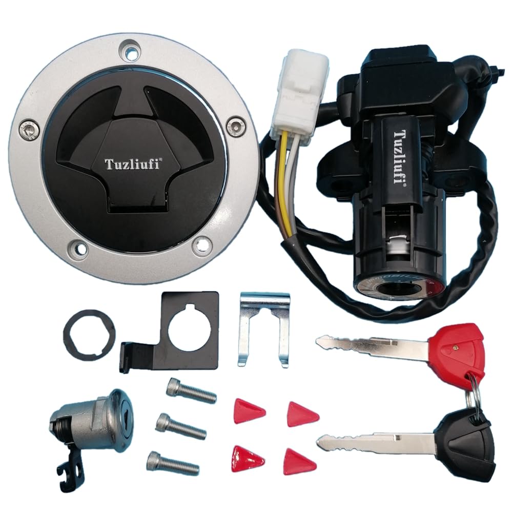 Ignition Switch Key Fuel Gas Cap Seat Lock Set for Kawasaki Z1000SX 11-2016 Ninja 1000 2011-2019 ZX10R 2011-2015 ZX6R ZX636 13-2018 27005-0552 51049-0039 51049-0714 27048-5023 27048-5024 Z993