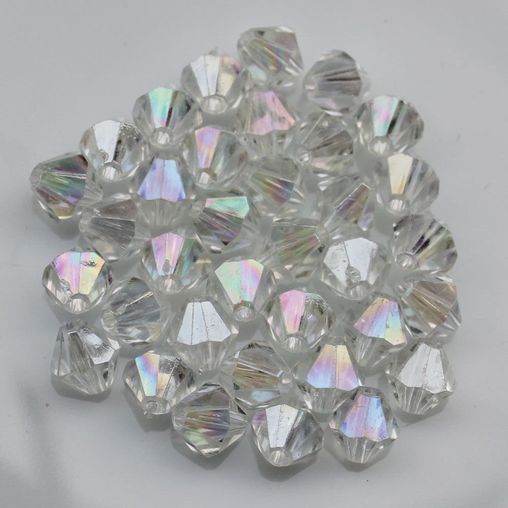 Kids Craft Faceted Beads, Bi-Cone Crystals