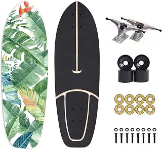 GUANGE CX4 Complete Skateboards Carving cruiser surfskate for adult beginners and teenagers surf longboard 76 24CM 7 Layer Canadian Maple Surf Skate with ABEC-11 Bearings and 78A PU rollers