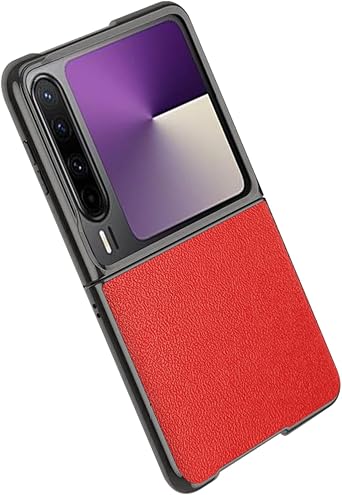 Ultrathin Case for Huawei Pura X, Shockproof Protective Phone Cover Light Luxury Business Litchi Texture Leather Case,Red,Pura X