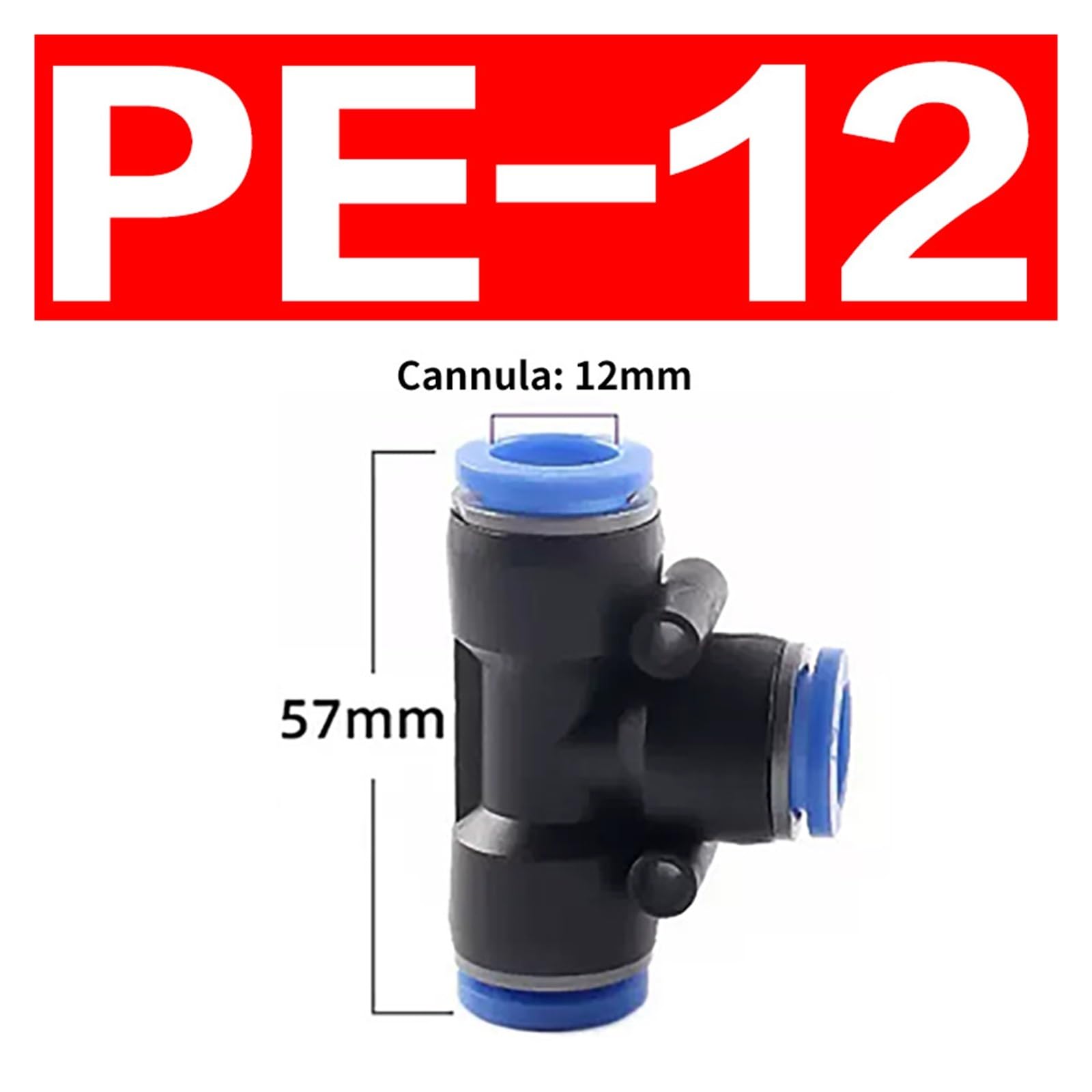 10 Stück Pneumatikverbinder Push-In PE 4mm 6mm 8mm 10mm 12mm 14mm 16mm(PE-12)