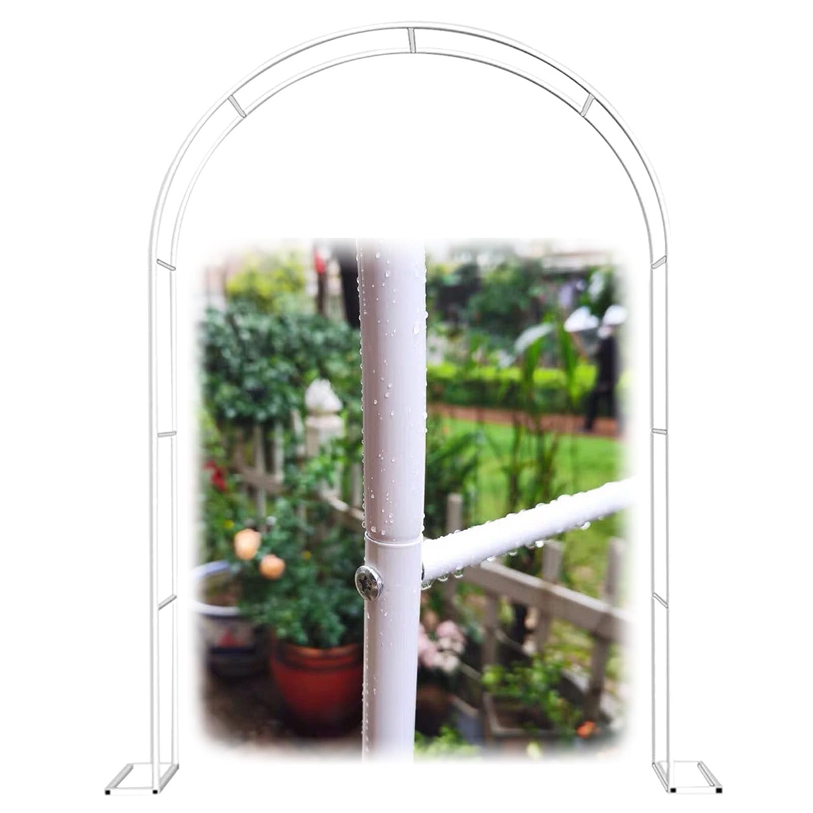 Arche de jardin en métal noir pour rosiers et plantes grimpantes