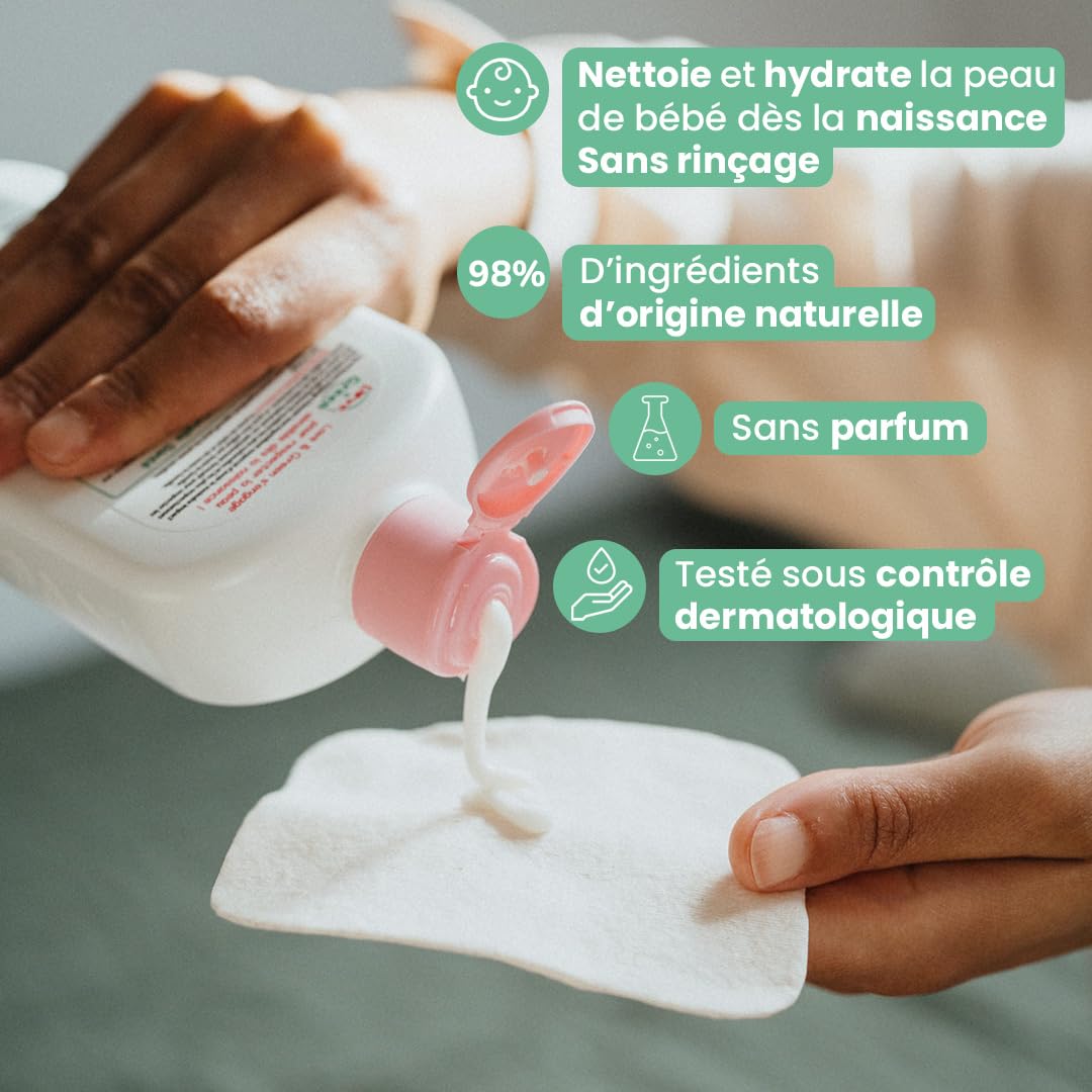 Love & Green - Lait de Toilette Hydratant Bio 0% 500 ml - Fabriqué en France