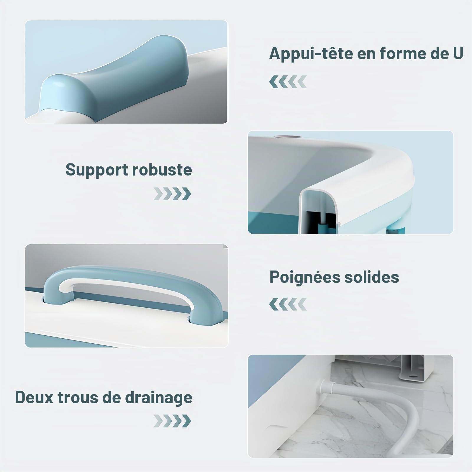 Warmiehomy Baignoire portable pour adulte, 138 x 62 x 52 cm, grande baignoire pliable, baignoire épaisse sur pied, baignoire de massage à la vapeur avec couvercle, baignoire de sauna à la maison pour