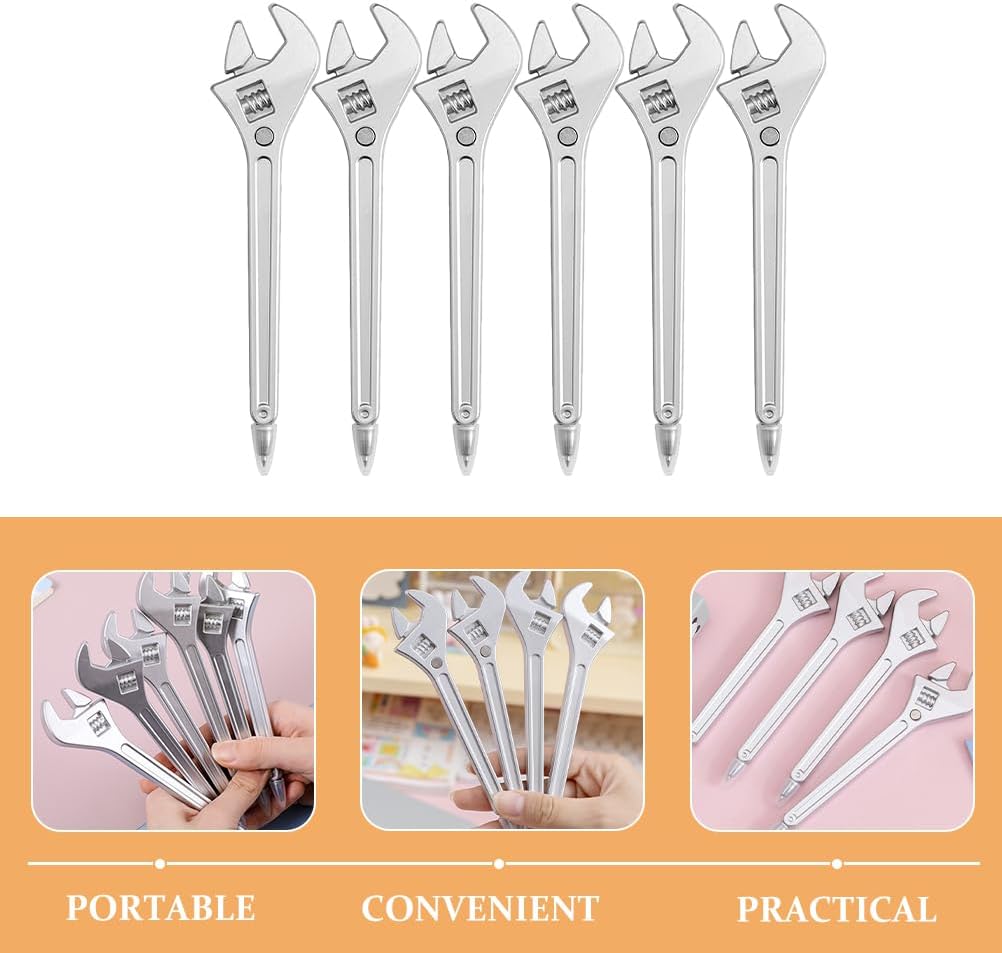 Tofficu 30 Pcs Ballpoint Pens Wrench Shape Decorative Novelty Pens for Students School Office Note Taking Party Favors 6.18In