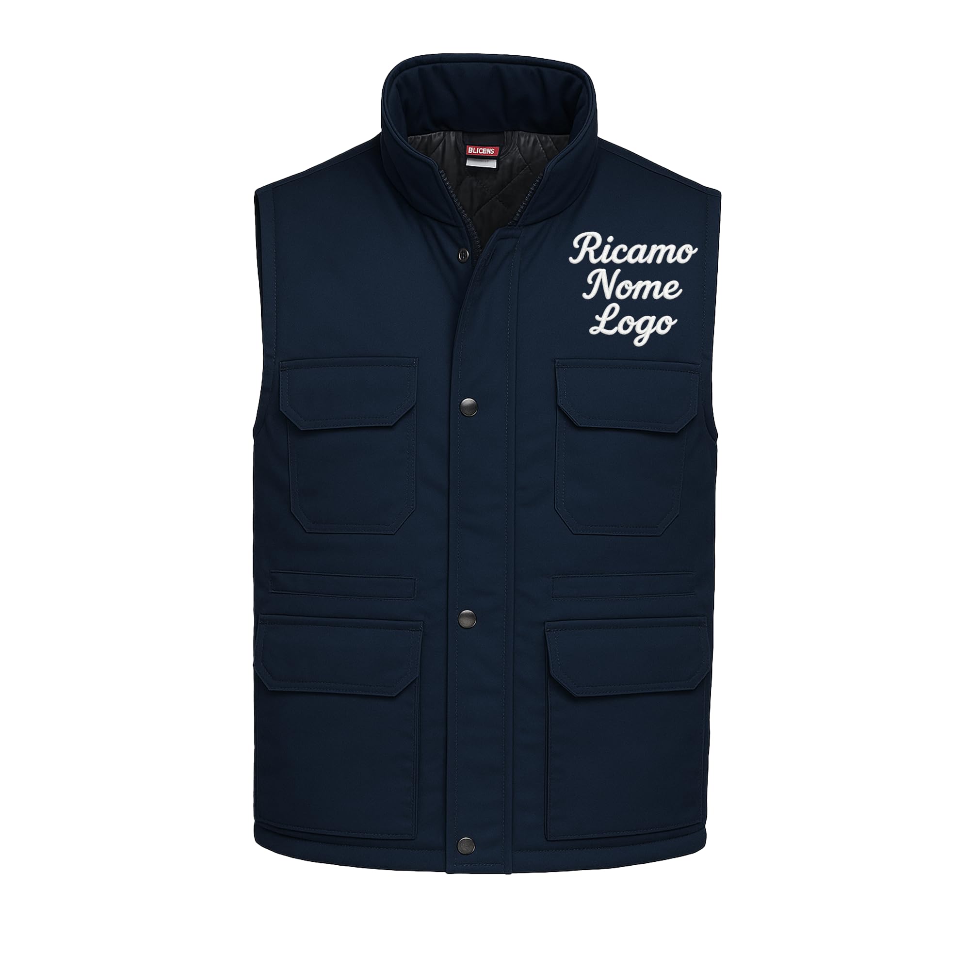Ristohouse Gilet Imbottito da Lavoro Multitasche con Ricamo Personalizzato