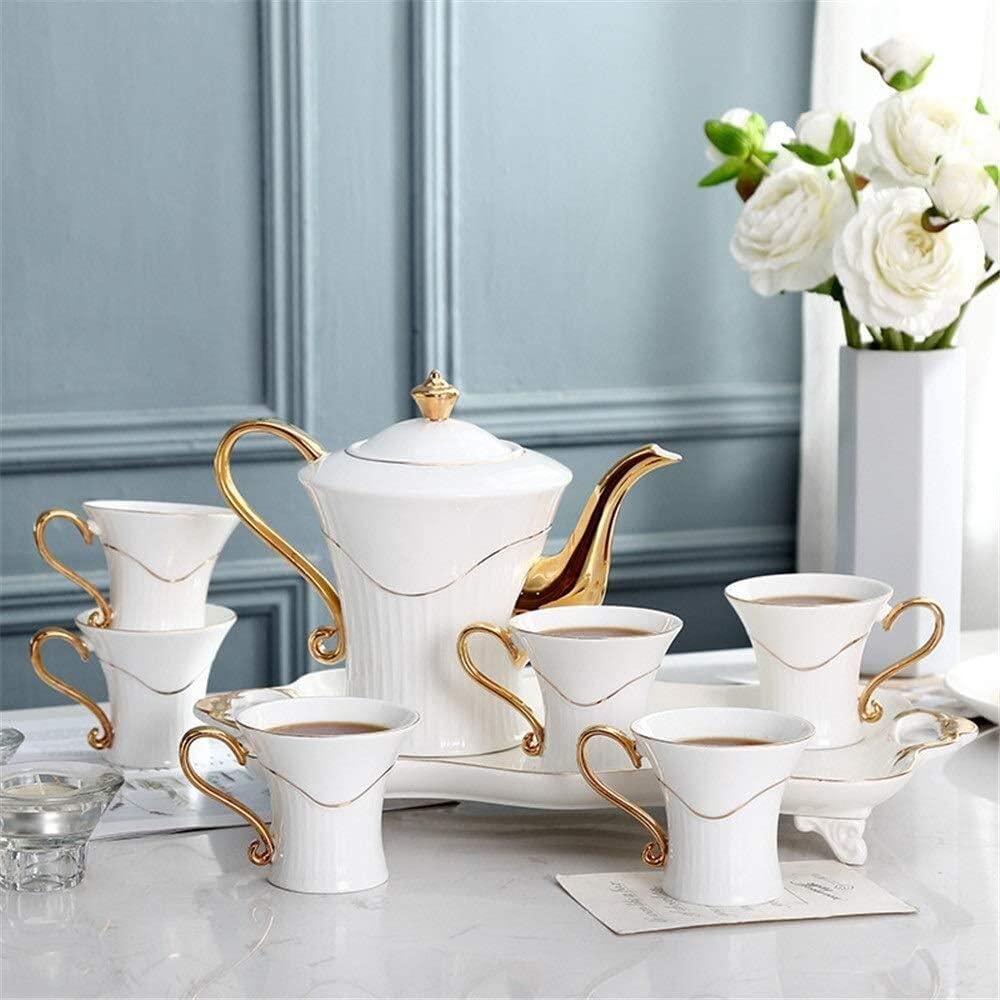 8-częściowy zestaw obiadowy porcelanowy emaliowany kubek do herbaty z tacą na kawę, zestaw do herbaty zestaw do herbaty, zestaw do kawy