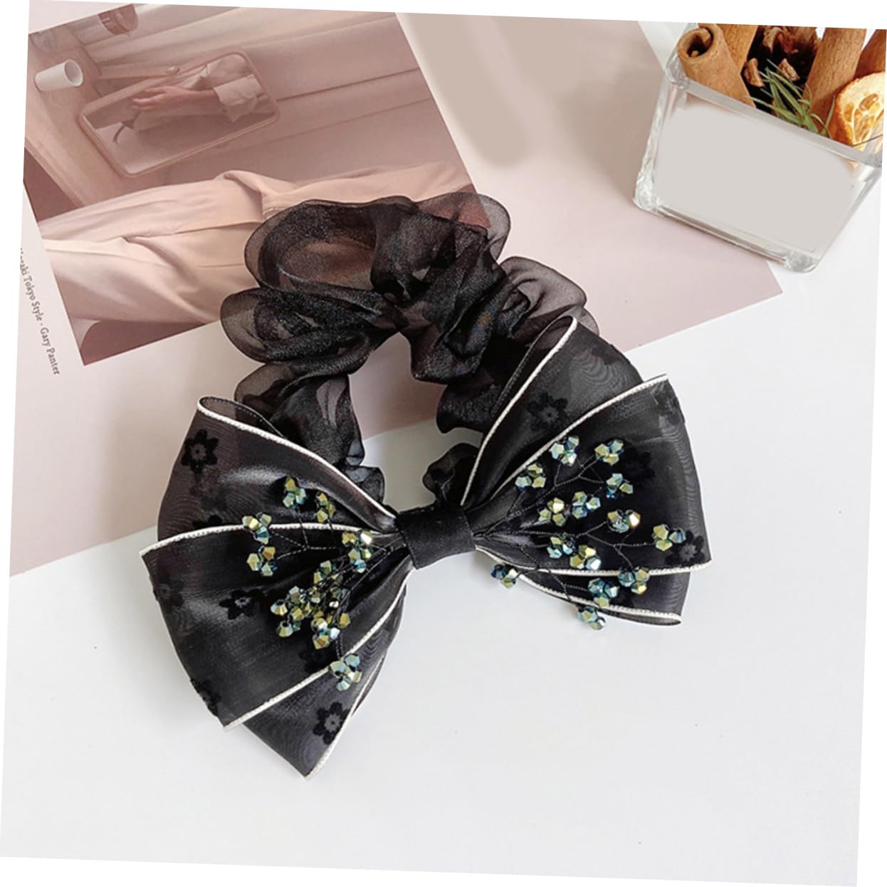 Didiseaon 2 Juegos De Coleteros Elegantes Para Niñas Con Lazo Y Lazo De Satén Para El Pelo Decoración Para Mujeres Y Niñas (2 Unidades)