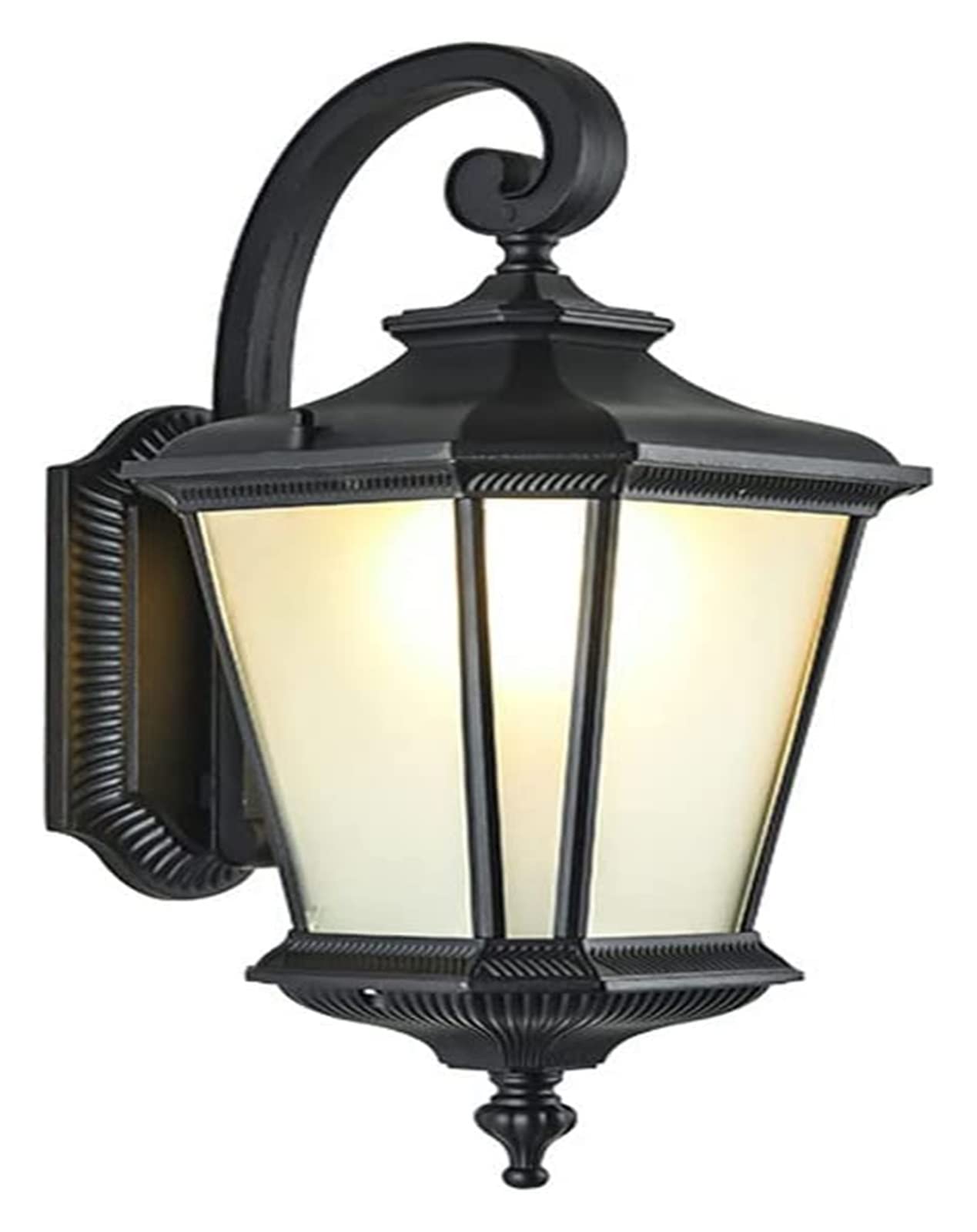 ALDEPO Wall Lamp Light Waterproof Outdoor Wall Sconce Lighting Porch Lamp Wall Mount, Outdoor Wall Lights Classic Exterior Garden Lamp Fixtures for Outside House Deck Patio Garage, Black