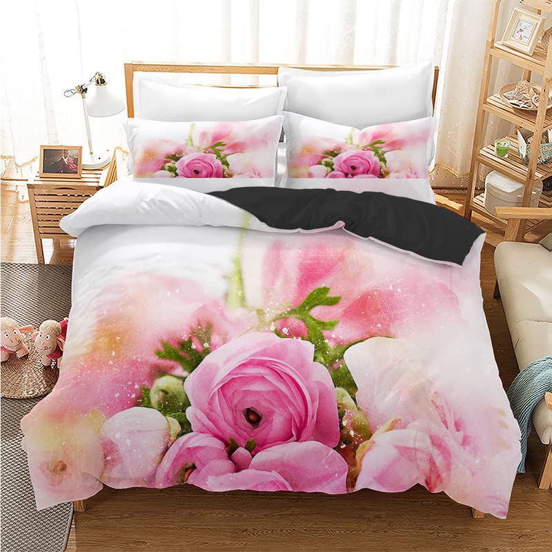 Housse de couette 240 x 260 microfibre imprimée avec deux taies d'oreiller