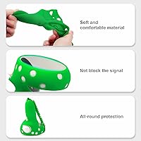 Vista 4 de TOMSIN Cubierta facial de silicona VR cubierta de agarre de cobertura completa cubierta frontal con cubierta de lente protector antitiro con correas