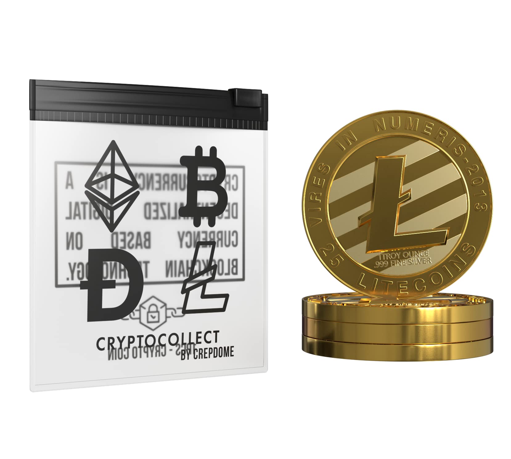 Litecoin Gold Collectible Coin | 1PC Cryptocollect Cryptocurrency Coin |  Secured in Hard Shell Casing | Blockchain Based Gifts for Technology &  Crypto Enthusiasts : Amazon.co.uk: Toys & Games