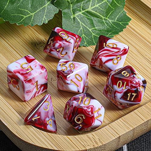 Image of CiaraQ 7pcs Polyhedral Dice Set for Dungeon and Dragons MTG Table Games