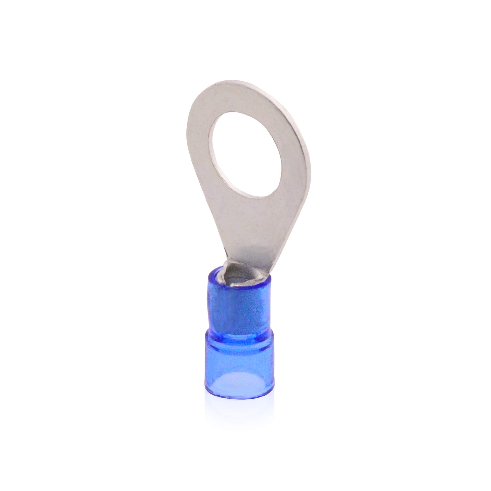 Ring-Kabelschuh Quetschkabelschuh isoliert Blau, 1-2,5qmm, Loch M8 Kupfer galvanisch verzinnt, 1000 Stück