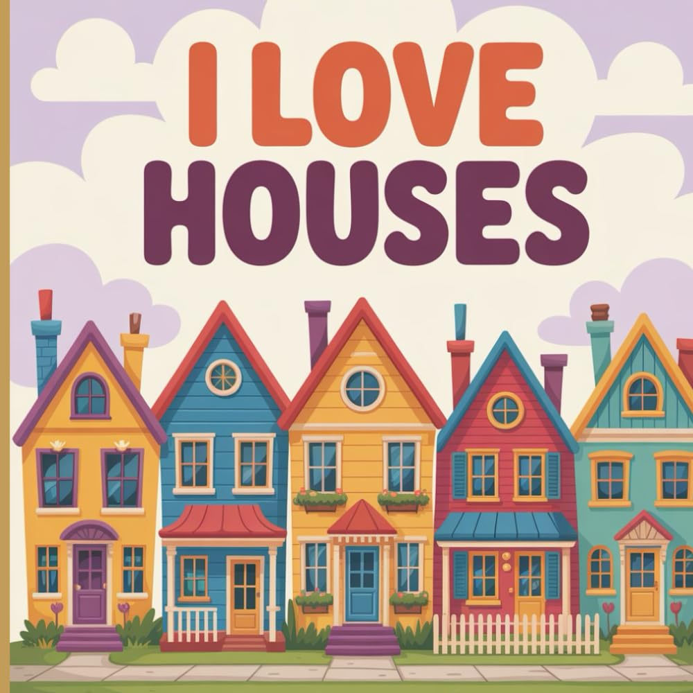 I Love Houses (April Bookies/Soft and Comforting coloring books)