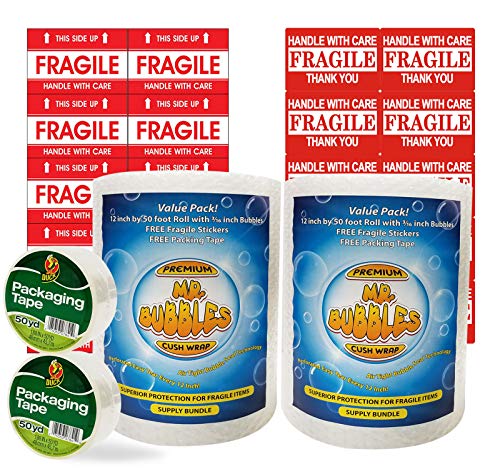 3/16'' SH Small Bubble Cushioning Wrap Padding Roll 350' x 12'' Wide 350FT