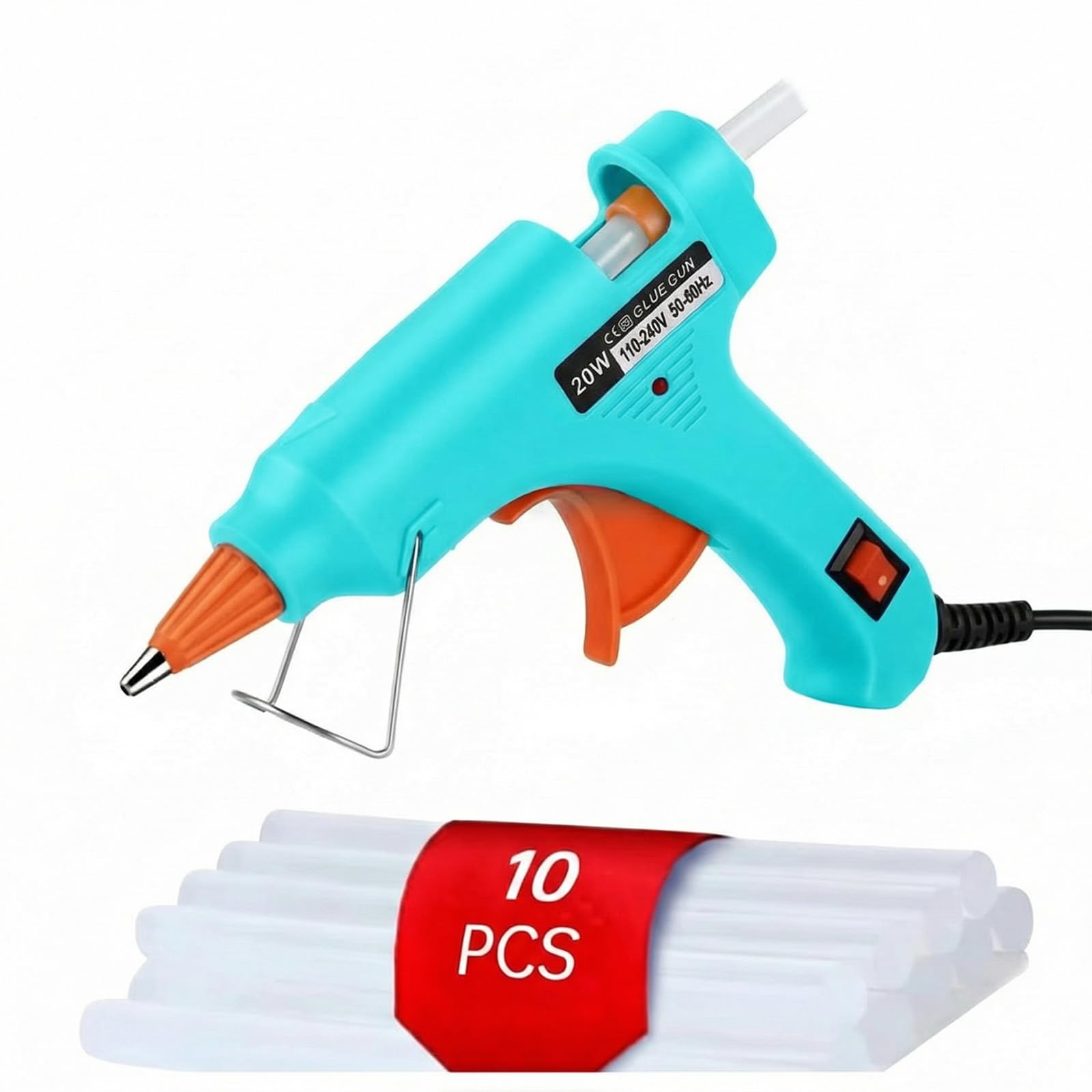 Mini Hot Glue Gun Kit with 10 Sticks 20W Fast Heating Craft Tool -
