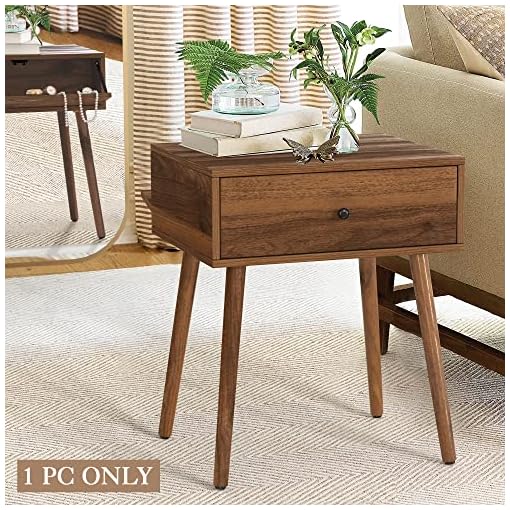 Mazefur Nightstand with Hidden Compartment, Concealment Furniture Mid