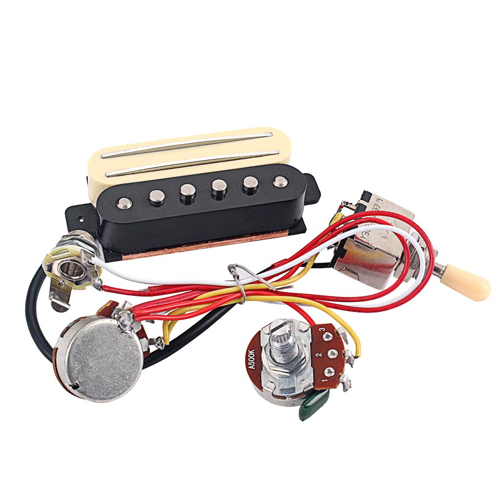Prewired Dual Rail Humbucker Single Coil Pickup for Cigar Box Guitar