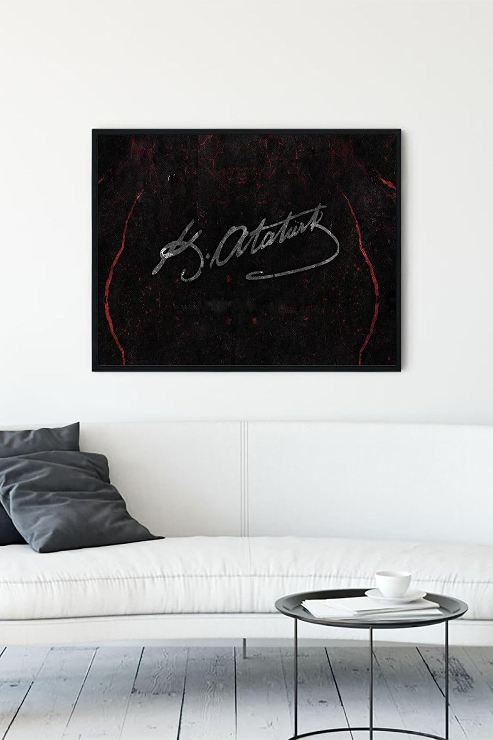 Postermanya (pster9928) Mustafa Kemal Atatürk Imza Çerçeveli Tablo (40x50cm)