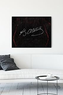 Postermanya (pster9928) Mustafa Kemal Atatürk Imza Çerçeveli Tablo (40x50cm)