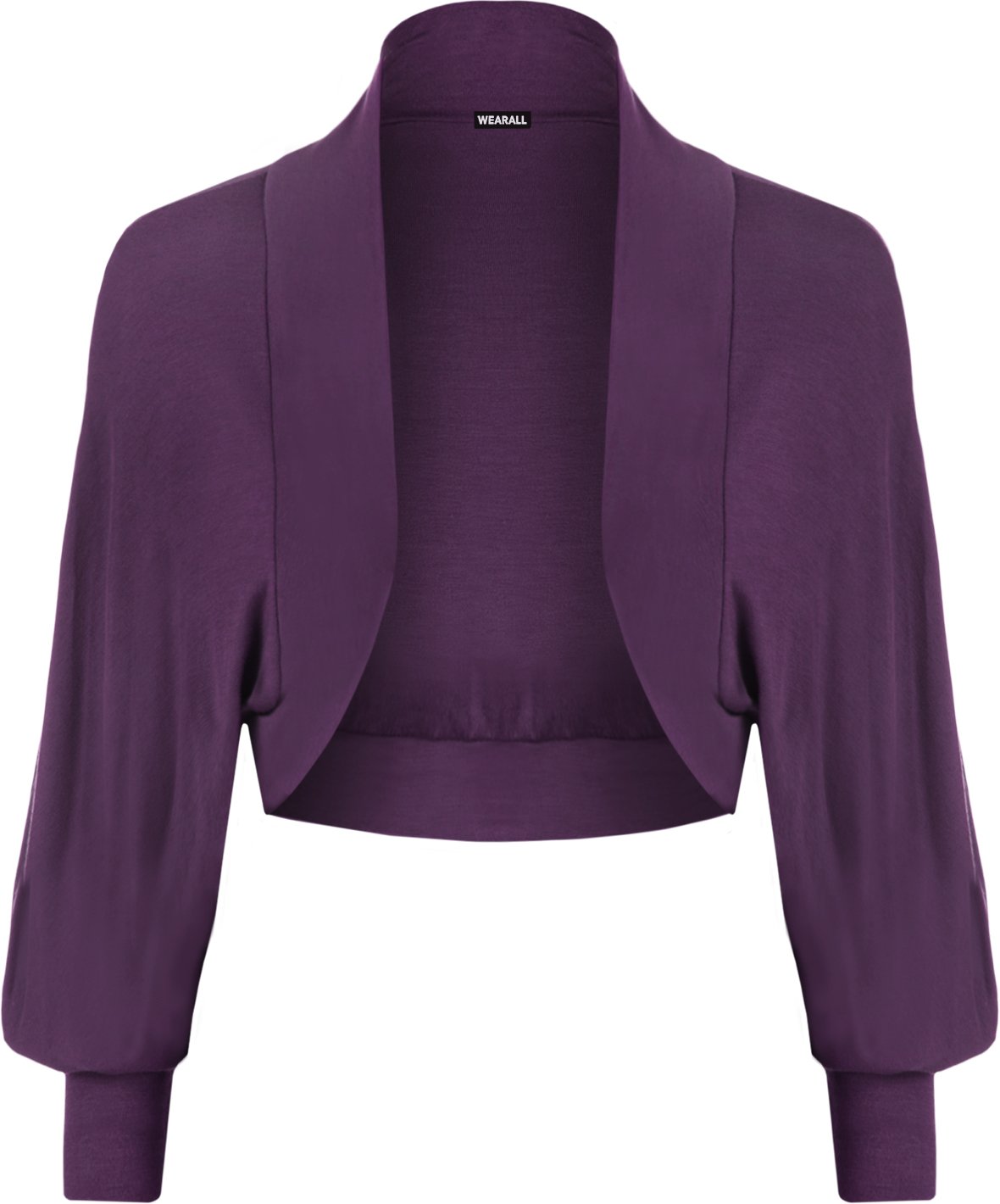 Wearall Ladies Batwing Shrug Top Womens Bolero Cardigan 10