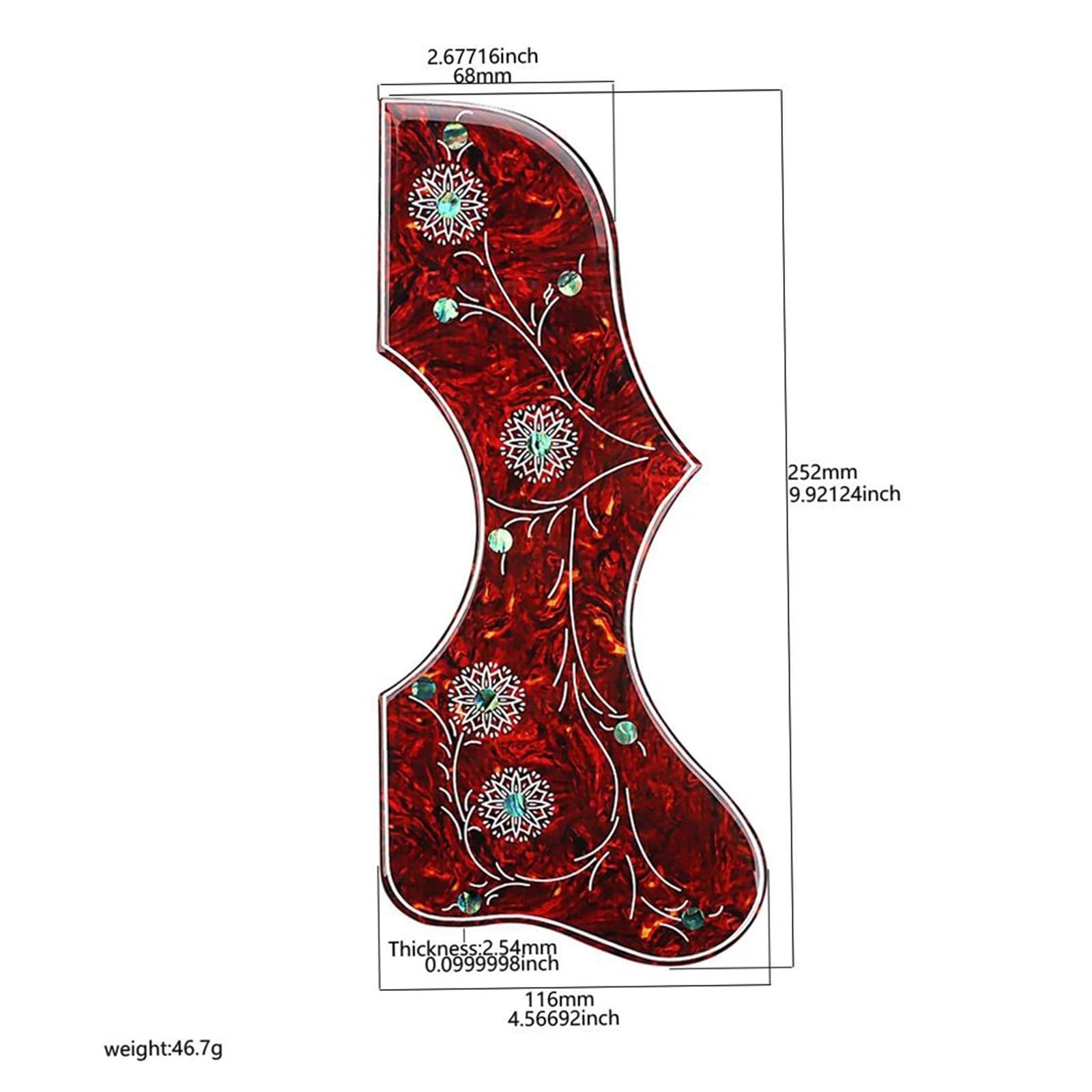 Pickguard do gitary akustycznej dla początkujących Pogrubiona wkładka do pickguardu gitary akustycznej Części instrumentów muzycznych