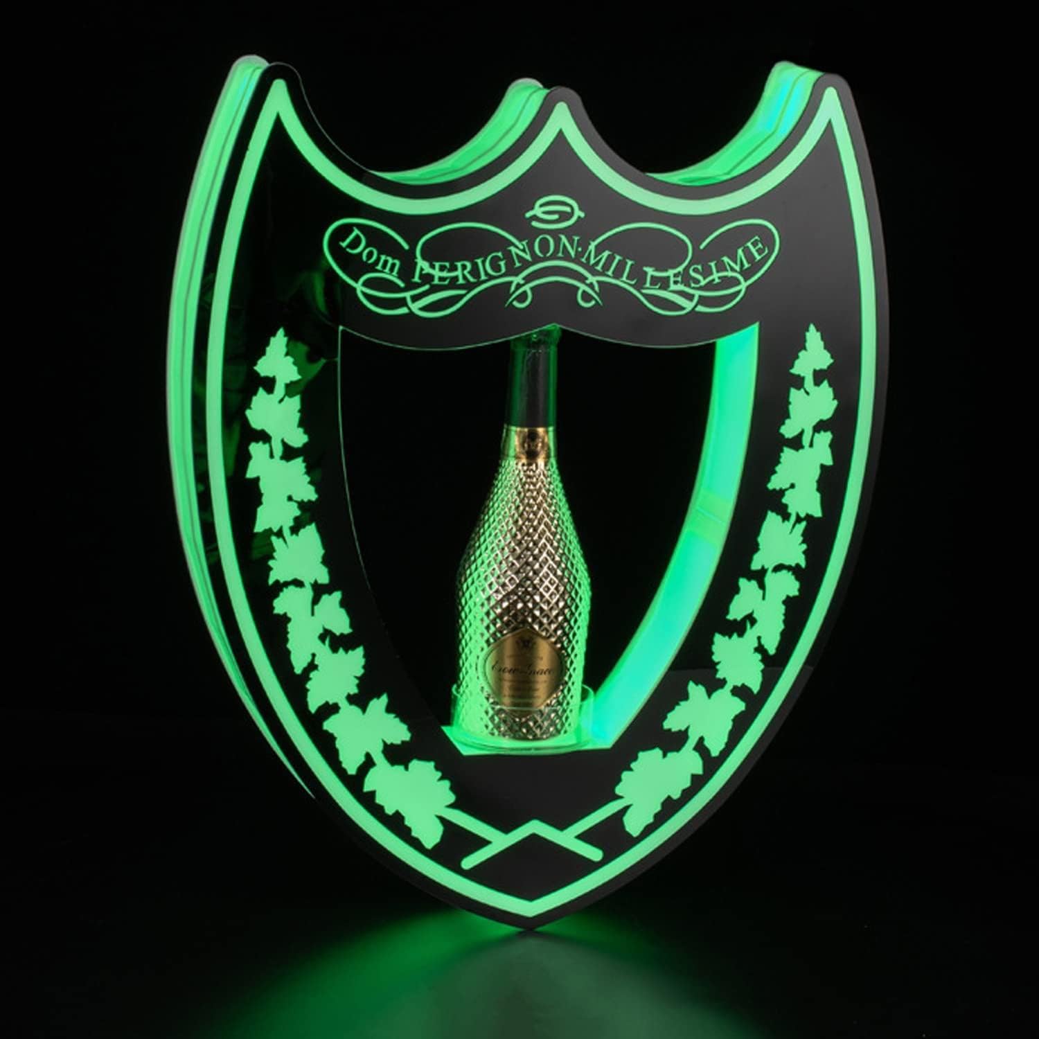 Rechargeable LED Luminous Wine Bottle Holder Champagne Cocktail Display Rack Wine Bottle Glorifier Presenter for Disco Party