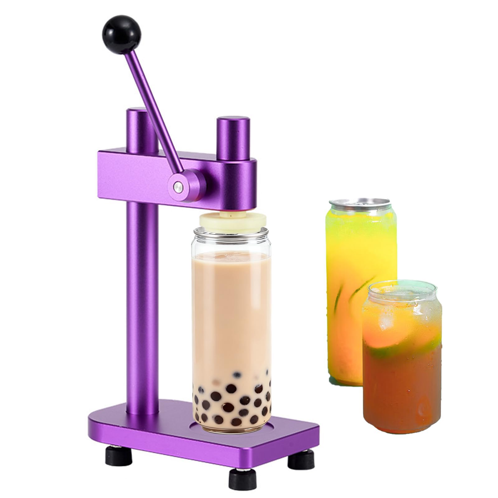Máquina selladora manual de latas, 20 latas/minuto para tarros de 55 mm de diámetro de hasta 17 cm de altura, sellador al vacío para enlatar cerveza casera, jugo, café, refrescos, herramienta de