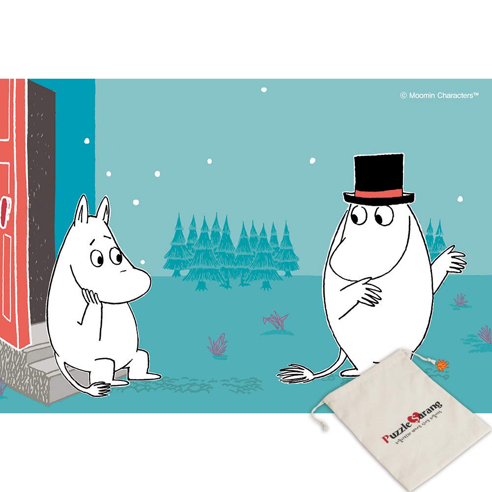 Yearimi, Moomin - in front of the front door, Tove Jansson - 108 Small Size Piece Jigsaw Puzzle [Pouch Included]