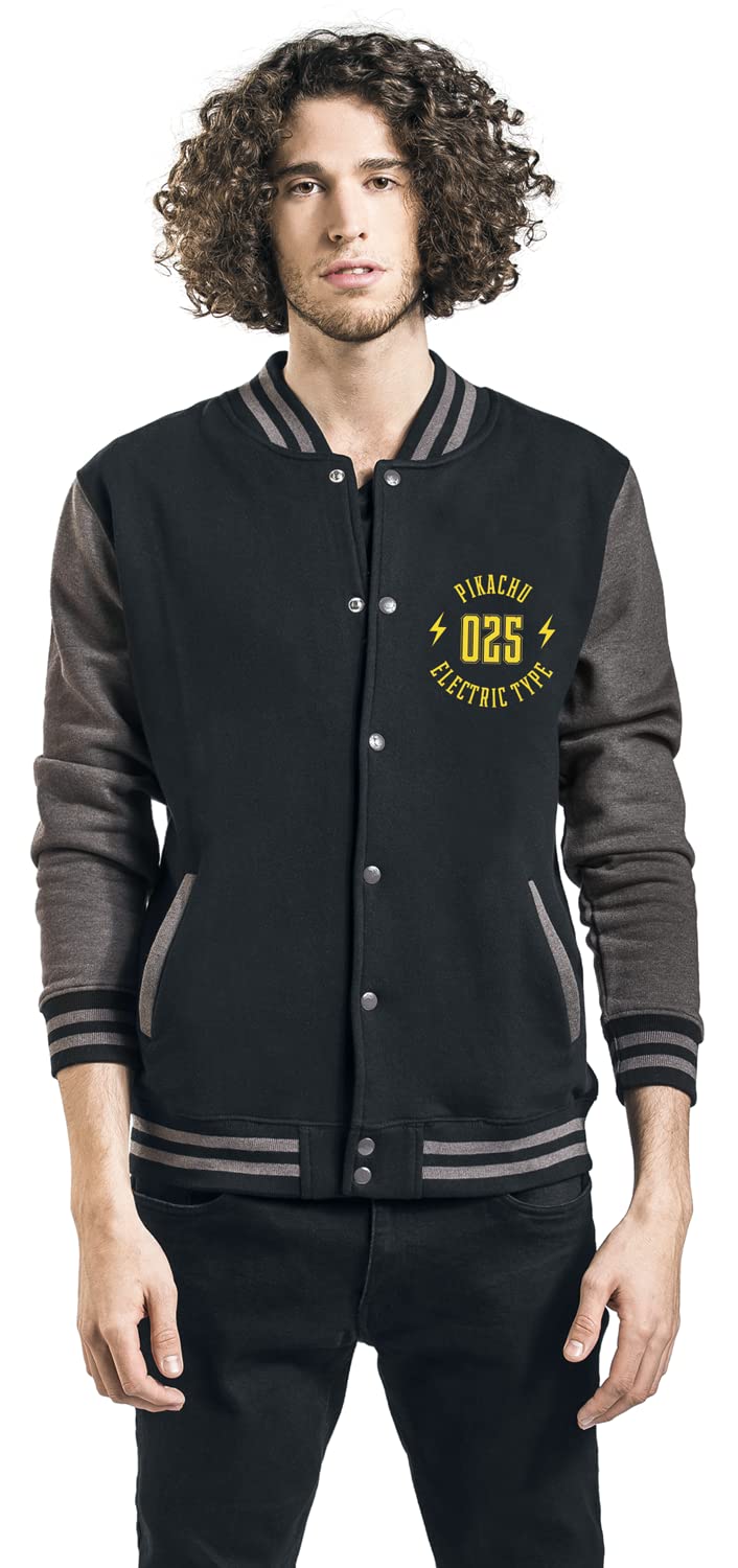 Pokémon Pikachu Männer Jacke schwarz/charcoal Fan-Merch, Gaming