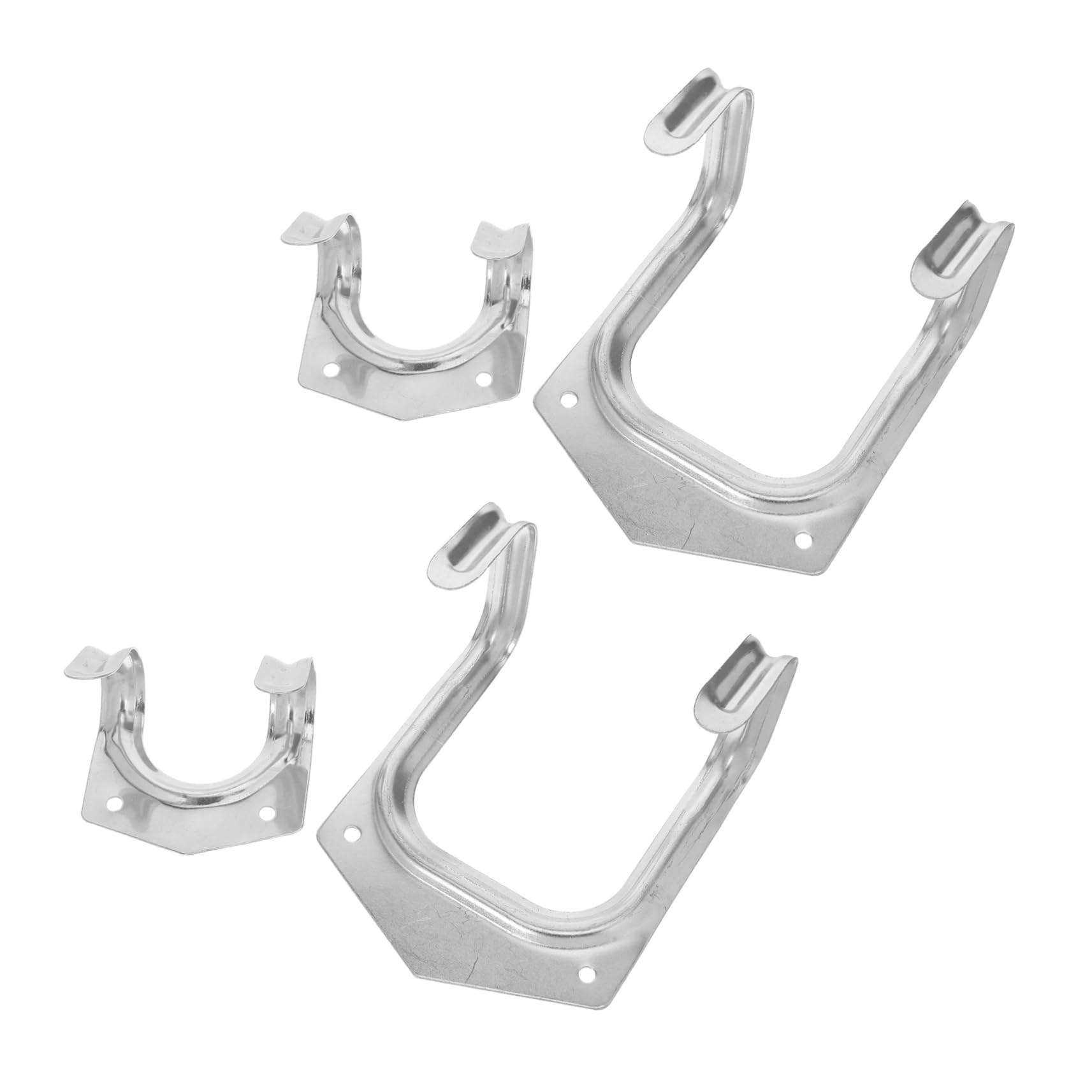 Sosoport 4 Pcs Heavy Duty Garage Wall Hooks Double Tool Hangers for Ladders Garden Tools Utility Equipment Easy Install for Sheds Workspaces