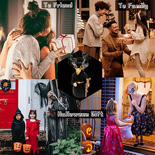 Plauge Doctor Cone Burner Incense Holder Desktop Indoor Halloween Decoration With Smokes From Eyes, Stress & Anxiety Relief Gift For Kids & Friends, Resin Ornament Handmade Craft For Yoga Room (2 Pcs) #TOP5