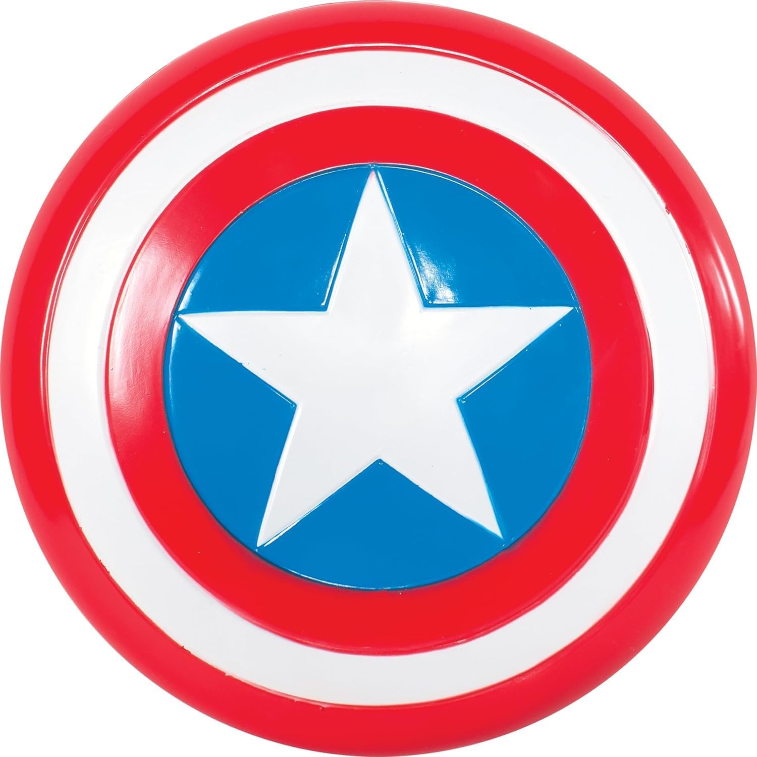 Capt America Shield for Kids – 12" Heavy-Duty Unbreakable Plastic Superhero Shield – Iconic Red, White & Blue Vibranium Style Toy with Adjustable Arm Straps for Cosplay, Halloween & Role Play 3