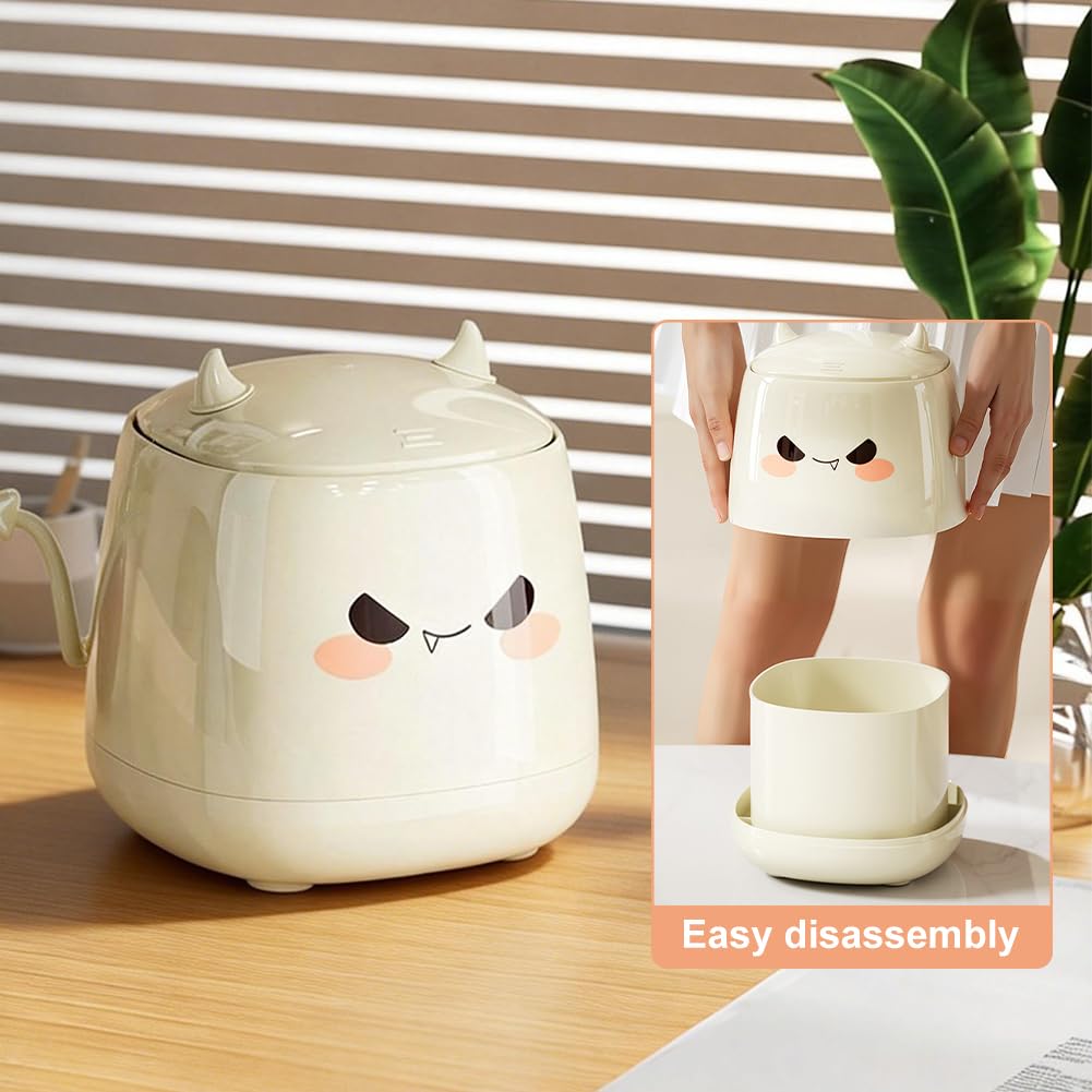 FARYODI Kosz na śmieci na stół, uroczy mini mini kosz na biurko z pokrywką, słodki kosz na biurko z pokrywką, do domu, biura, salonu