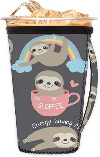 Miniatura 8 de Bat Animal - Funda para café helado con asa, diseño gótico de murciélagos de Halloween reutilizable de neopreno con aislamiento para bebidas frías,