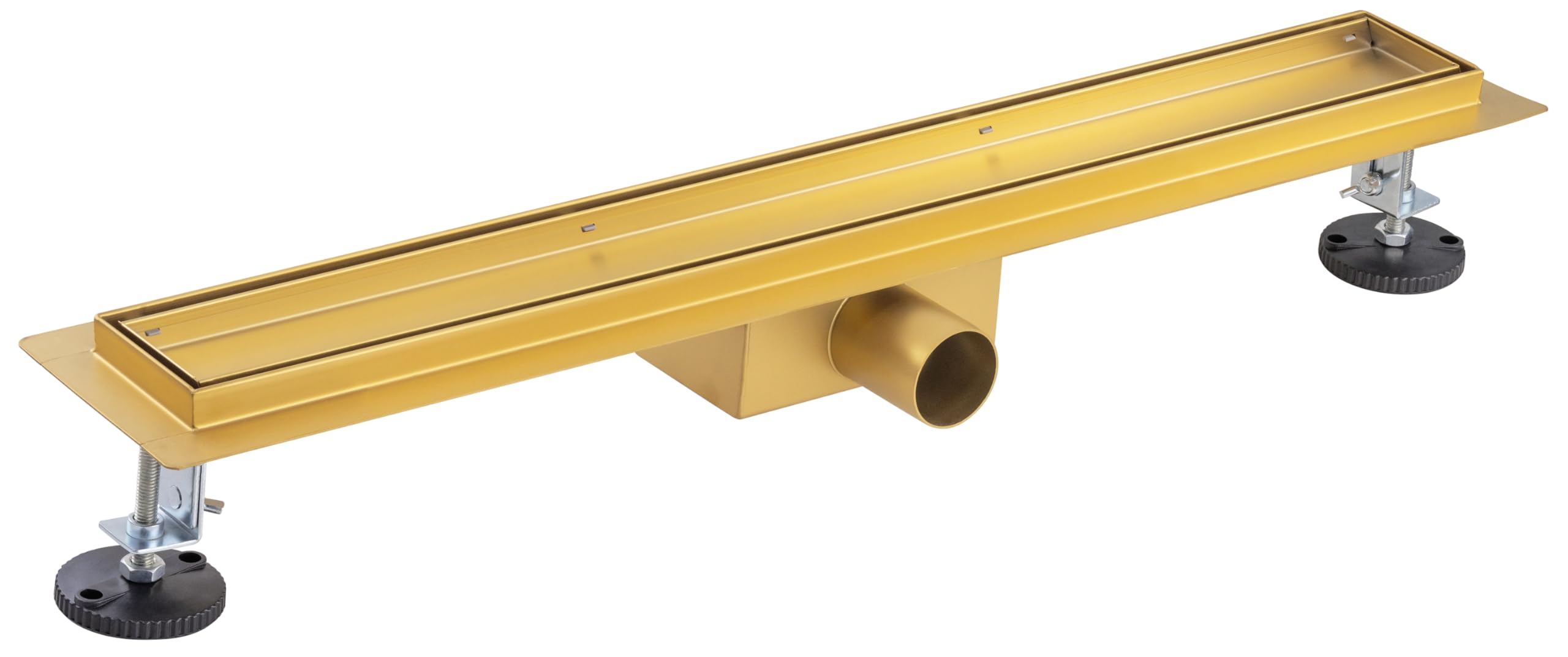 Caniveau extra plat pour douche italienne reversible finition gold/ou à carreler longueur 60 centimètres - Avec siphon anti odeur et filtre pour cheveux NOYON & THIEBAULT