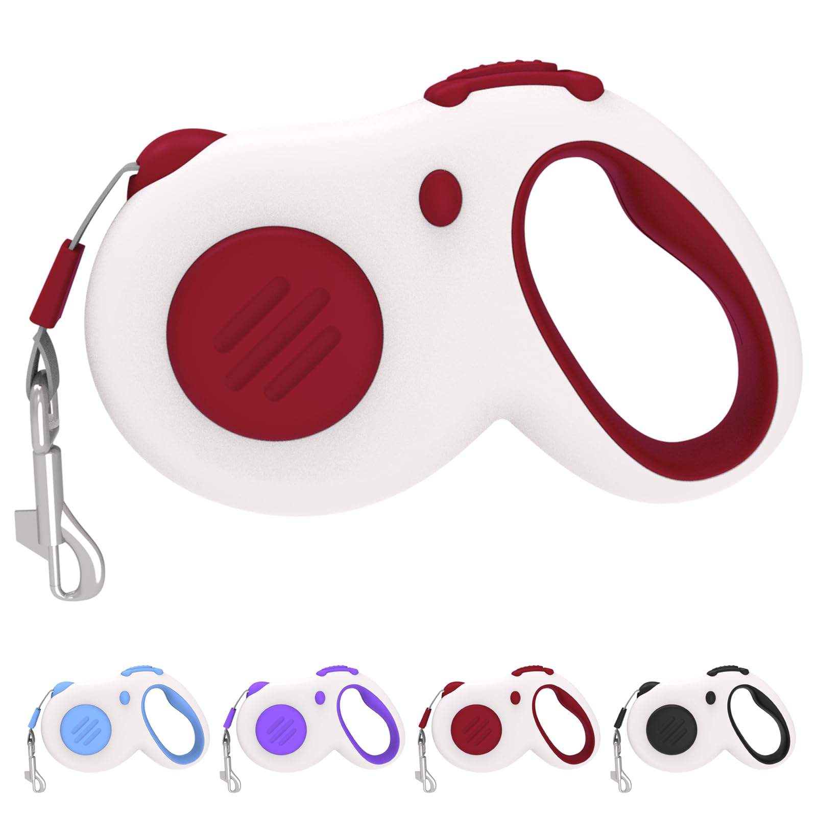 TAPMEI Retractable Dog Lead 16Ft/5M for Small Medium Dog 50lbs Red