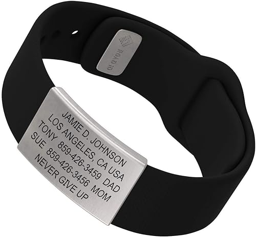 Miniatura 10 de ROAD iD - Pulsera de identificación oficial - The Wrist ID Elite - Pin-Tuck de silicona - para atletas