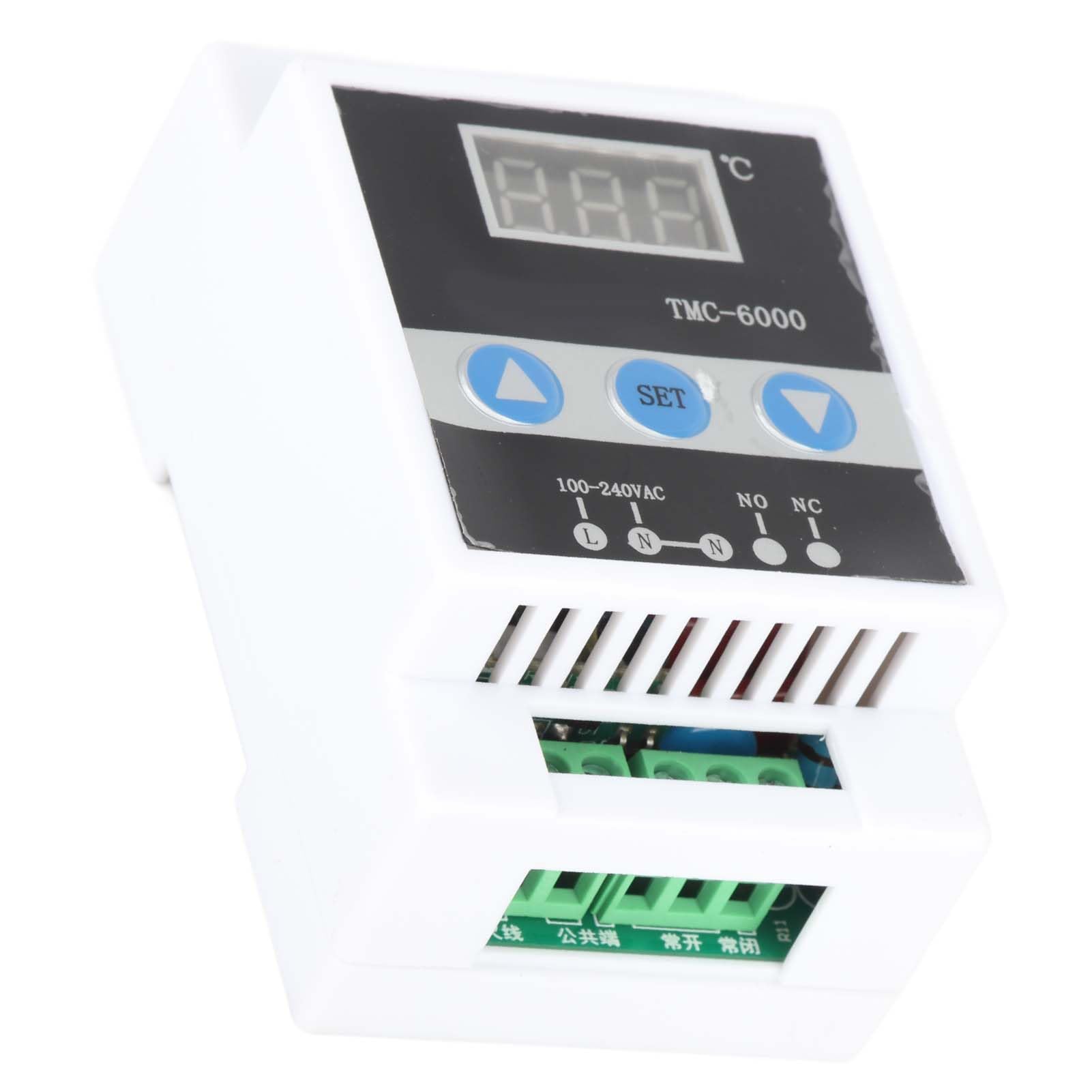 Régulateur de Température Thermostat Numérique Contrôle Contrôleur de Montage sur Rail DIN TMC-6000 AC110-240V Accessoires Professionnels
