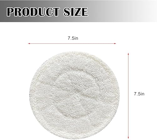 Miniatura 3 de VideoPUP Almohadillas de microfibra de repuesto para trapeador de vapor, 4 unidades, color blanco, reutilizables, lavables, compatibles con