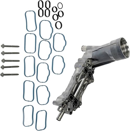 APDTY 156813 Carcasa de aluminio mejorada para filtro de aceite de motor (sin refrigerador)