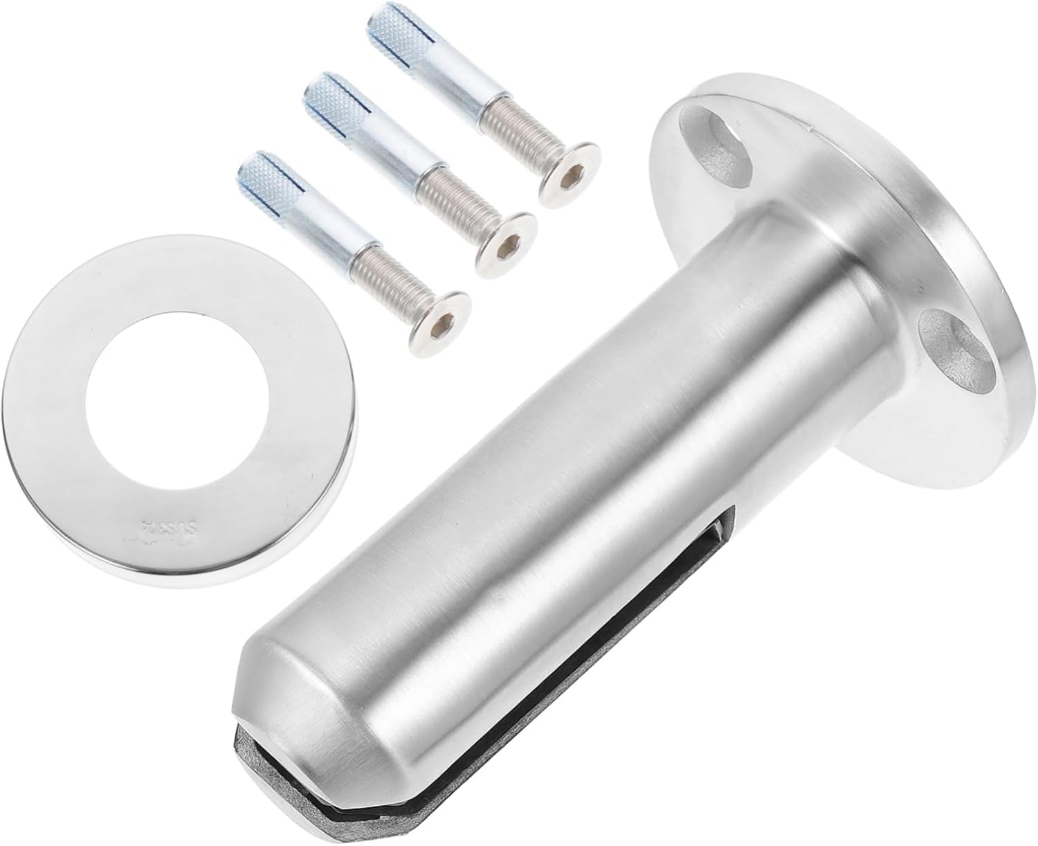 DOITOOL 1set Stainless Steel Floor Glass Panel Clamp for Swimming Spigot Clamp Cover Easy Installation for Modern Decor