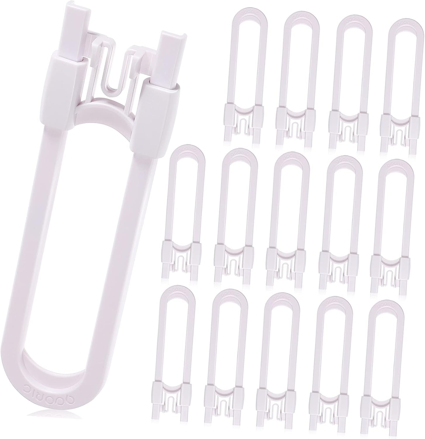 15pcs Childproof Cabinet Locks for Toddlers U-shaped Adjustable Safety Latches Locks for Doors