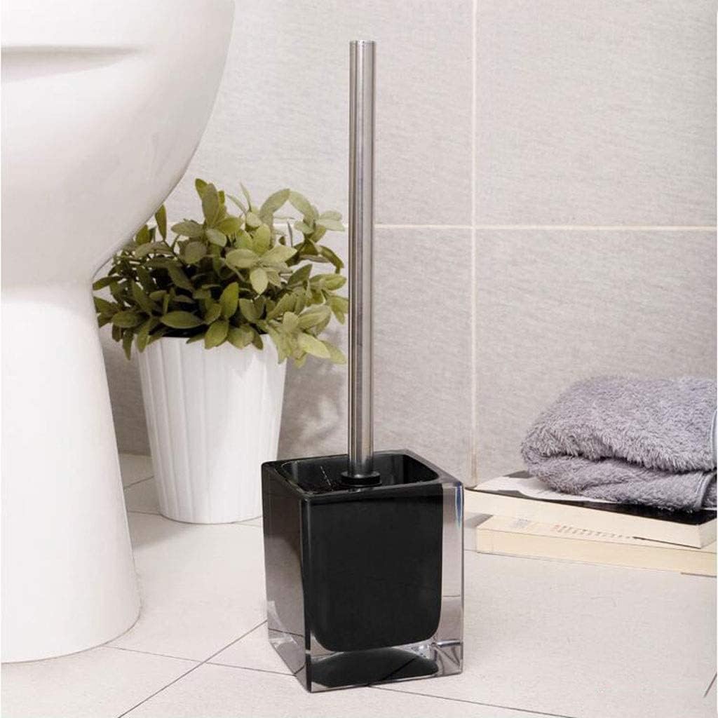 Toilet Brush Holder Toilet Bowl Brush Resin Toilet Brush with Holder for Bathroom Toilet Bowl BrushToilet Brush Set Stainless Steel Handle White/Black Toilet Brush Toilet Brush with H