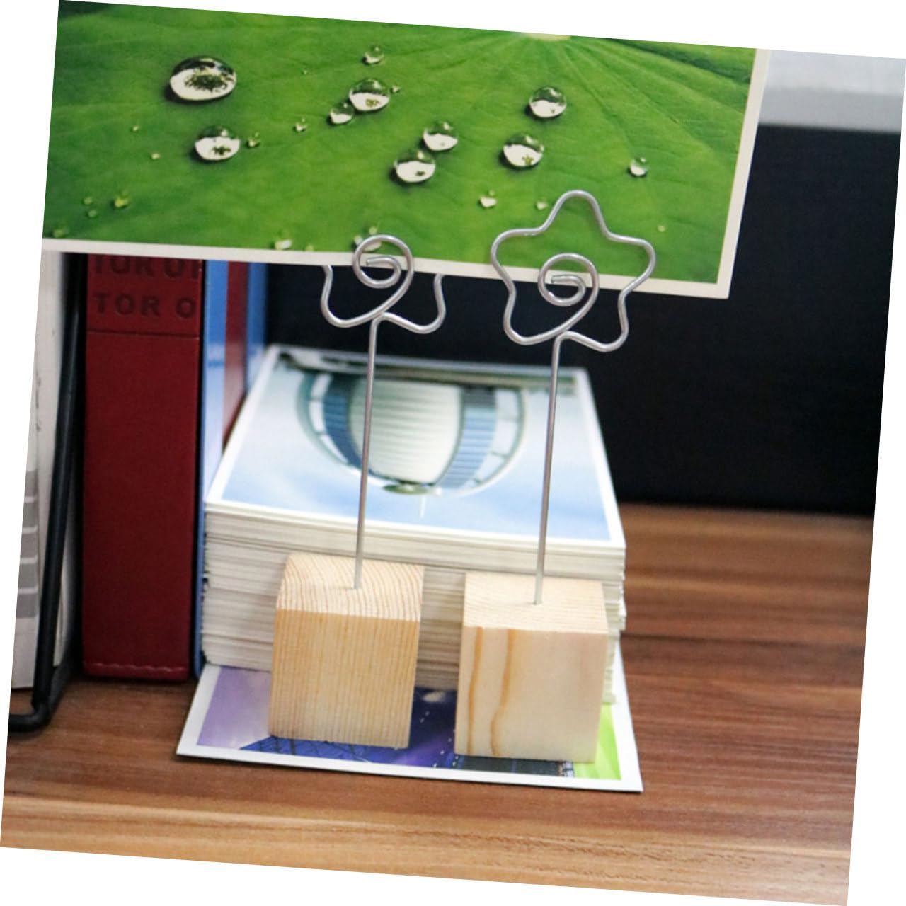 Holibanna 6pcs Creative Desktop Photo Clips Memo Holders for Notes Cards and Party Displays Stylish and Stable Design for Safe Use