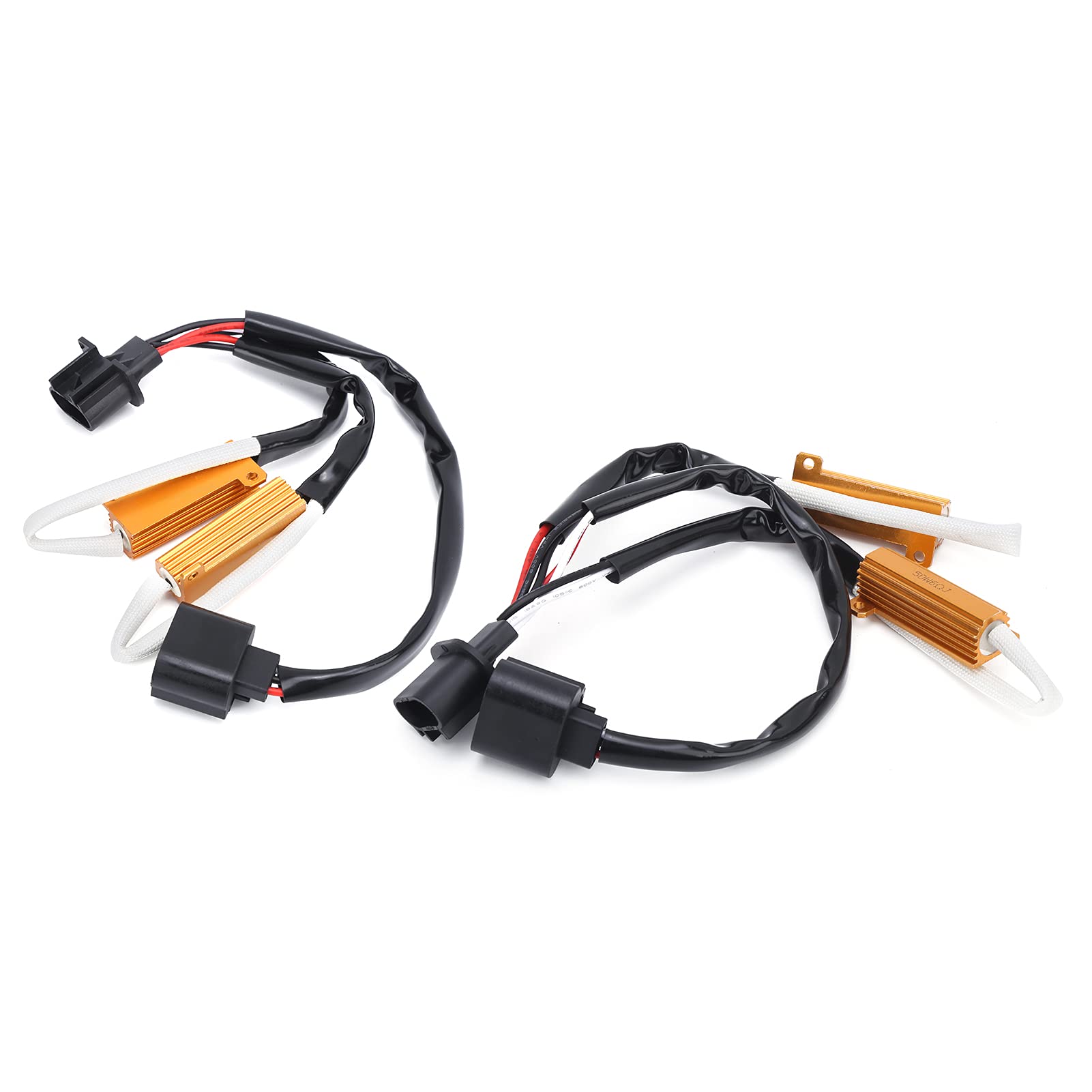 Akozon Rezystor Obciążenia, 2 Szt. 50W 6Ω Adapter Dekodera Rezystora LED H13 9008 do Kierunkowskazów/światła Przeciwmgielnego